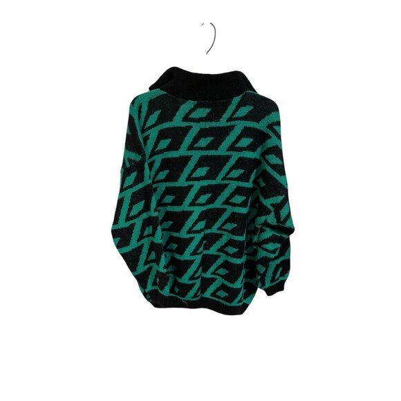 Vintage Sprit Sport Women's Large Abstract Print Sweater 80s Theme Oversized - Picture 5 of 6